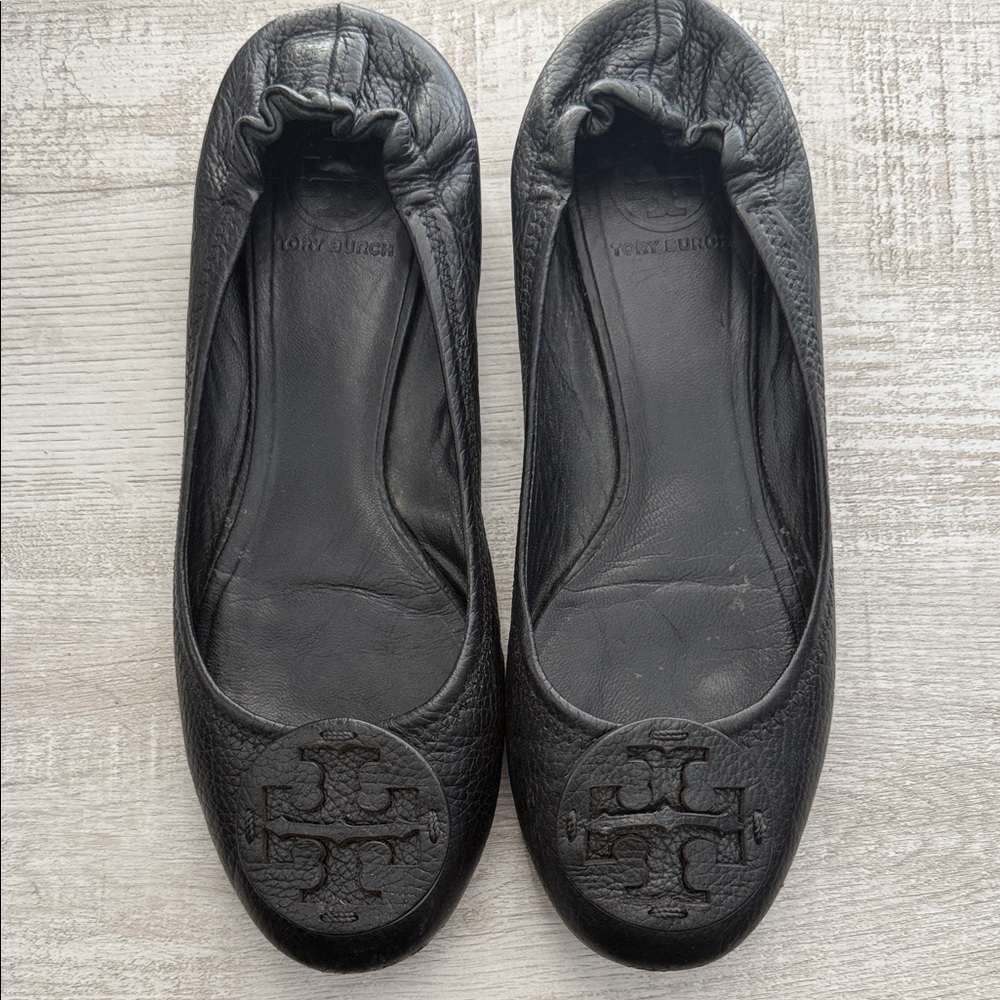Tory Burch Black Leather Loafers